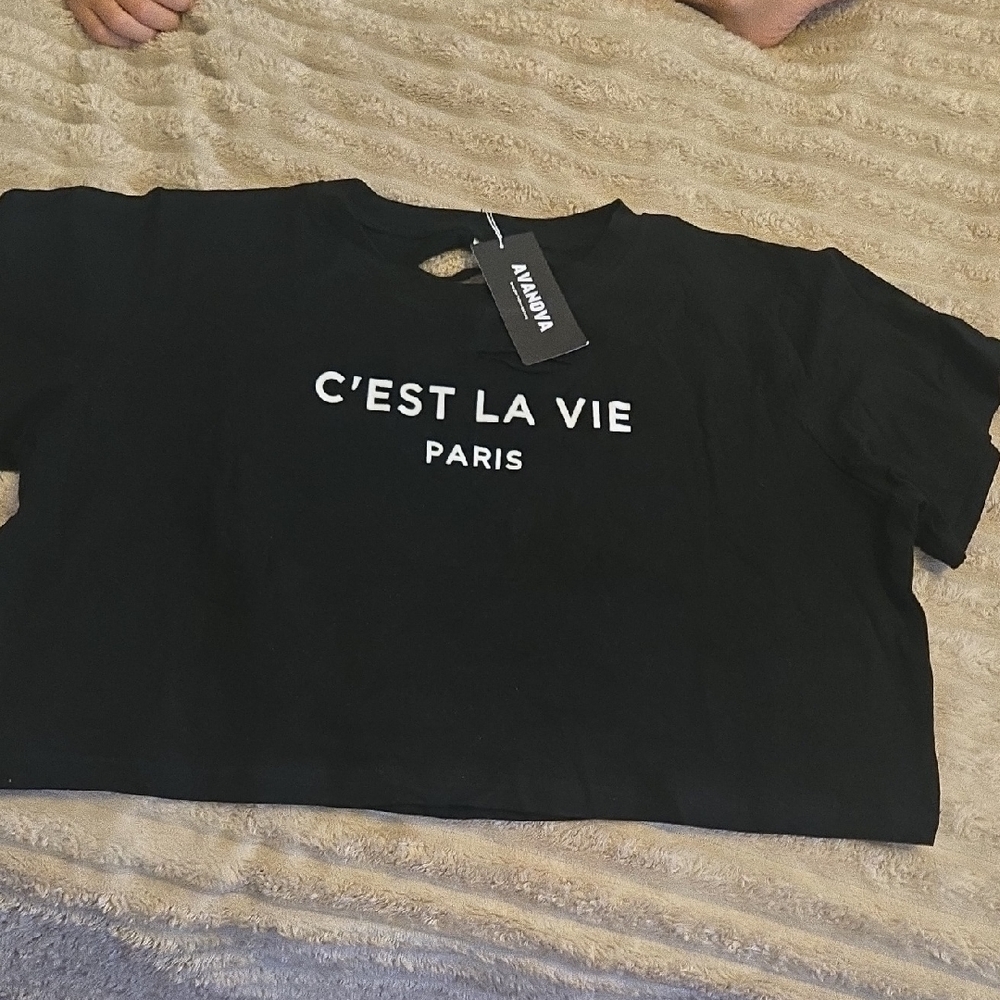 Black Crop Top - C'est La Vie Paris